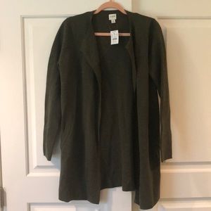 Green J Crew Vanessa sweater-jacket Size S New with tags
